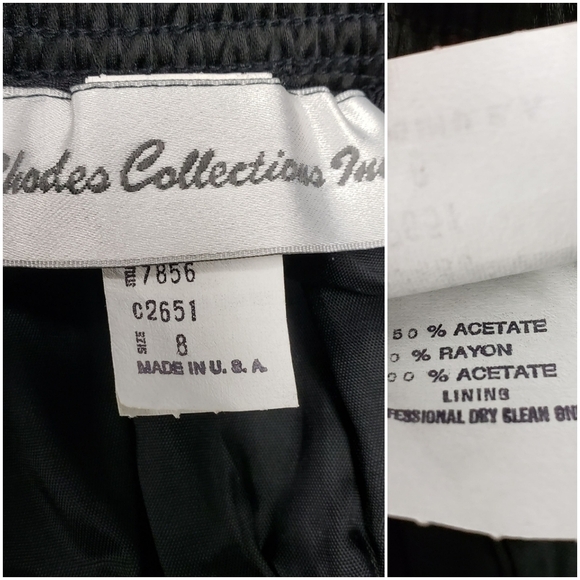 VINTAGE Formal Dress/Skirt Suit EUC Blk 5/6-8 - Picture 16 of 16